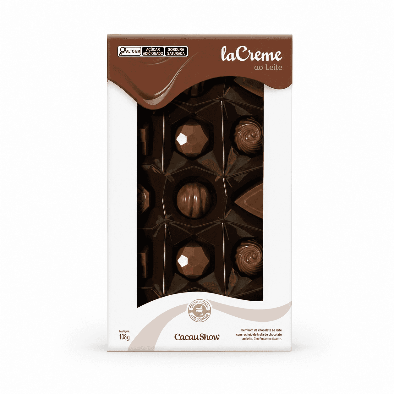 Caixa de Bombons Mini Show laCreme ao Leite 108g