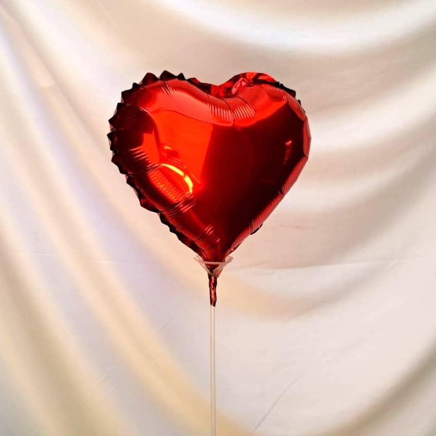 Balão Vermelho Coração (9pol)