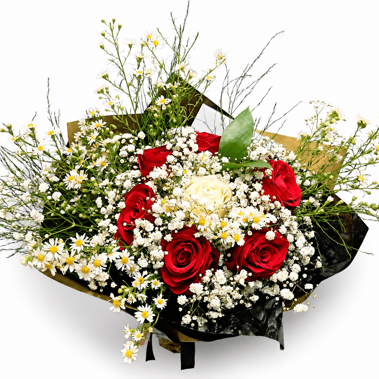 Buquê de 7 Rosas Coração do Amor