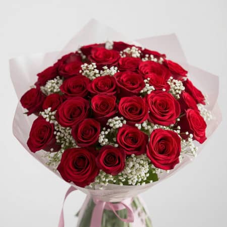 Buquê de 36 Rosas Vermelhas Importadas