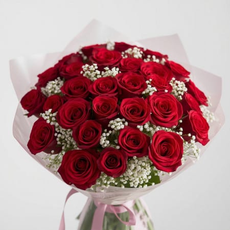 Buquê de 36 Rosas Vermelhas Importadas