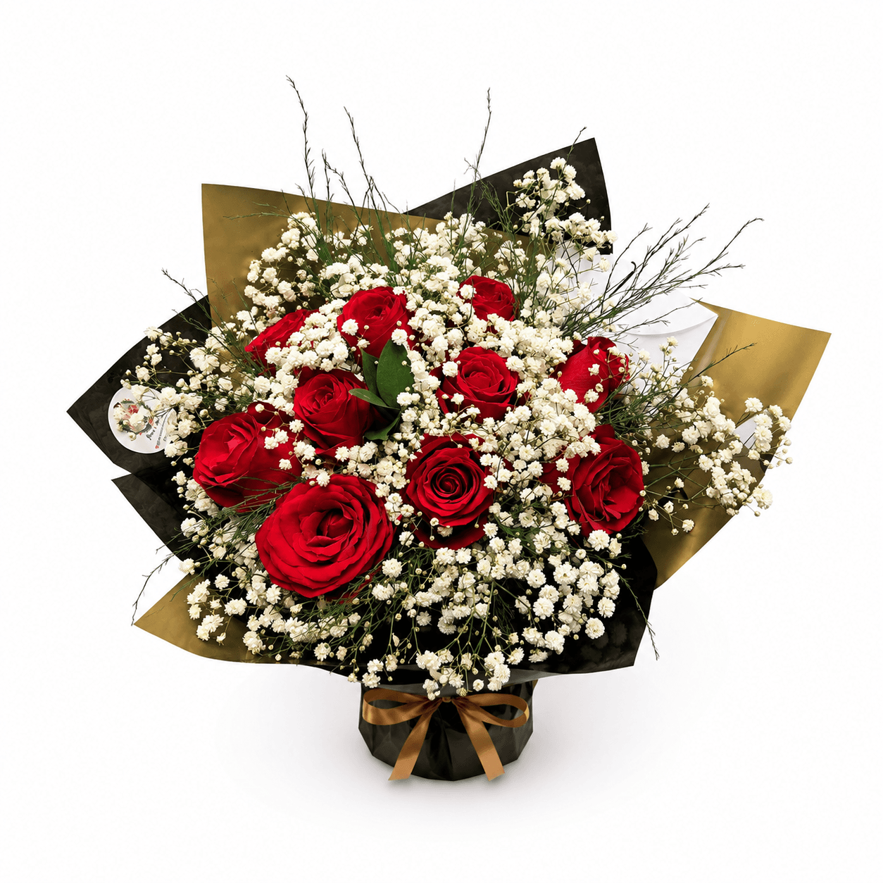 Buquê de 10 Rosas Vermelhas