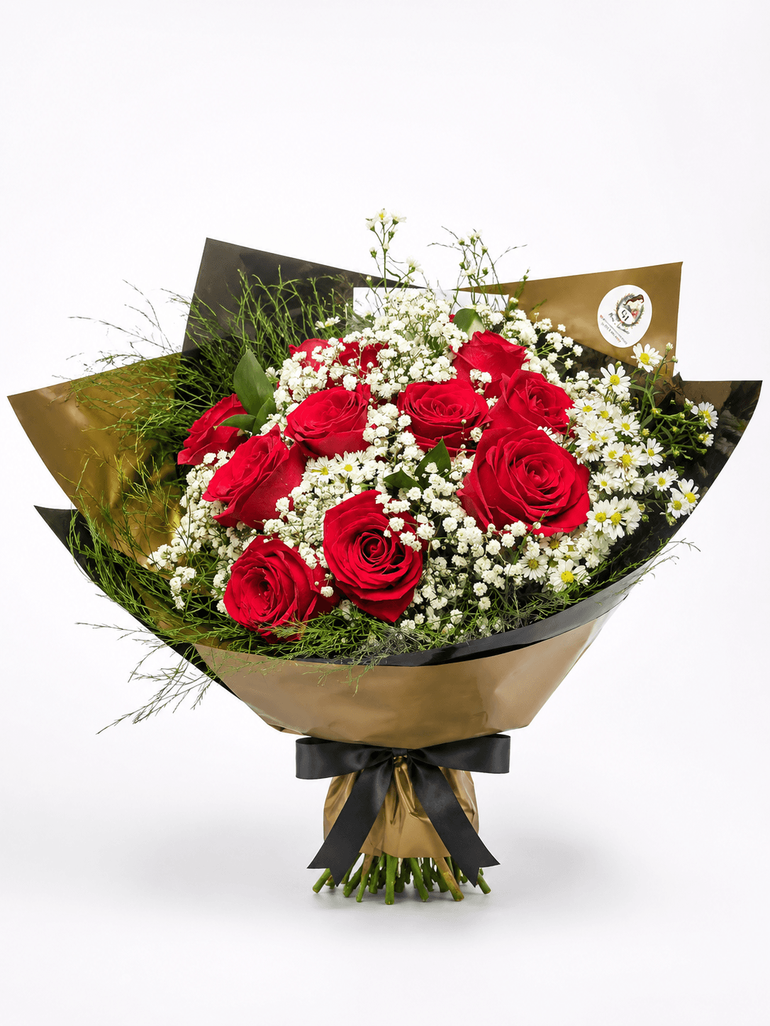 Buquê de 12 Rosas Vermelhas