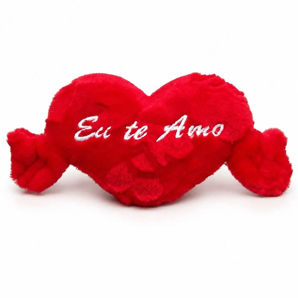 Almofada Coração Pequena Aveludada – Eu Te Amo (25cm)