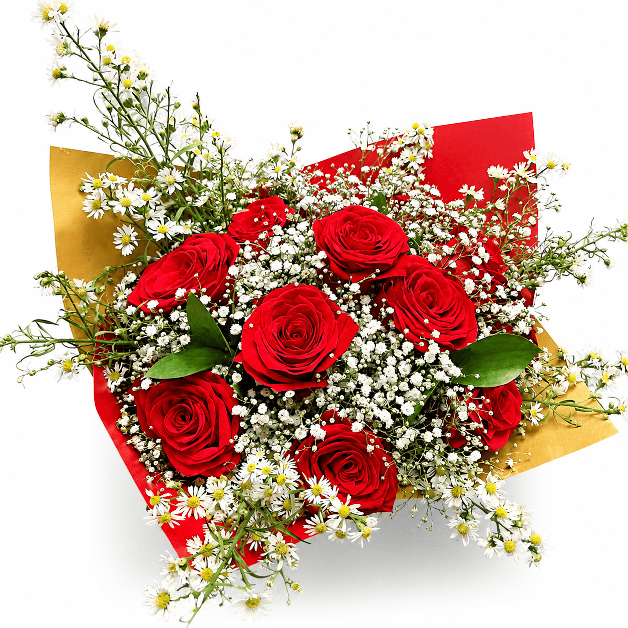 Buquê Paixão Imperial – 10 Rosas Vermelhas Importadas